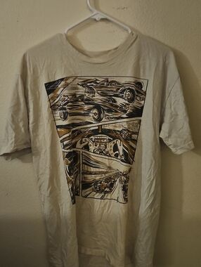 Graphic Racing Crewneck T-Shirt - Cream
